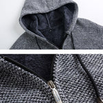 Man Zip Up Hooded Sweater