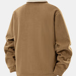 Teddy Lined Zipper Corduroy Jacket