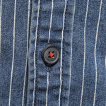 Stripe Washed Denim Shirt With Pockets