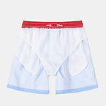 Vertical Striped Drawstring Swim Shorts