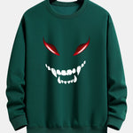 Horror Face Print Relax Fit Sweatshirt