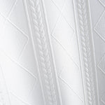 Short Sleeve Geometric Jacquard Arc Hem T-Shirt