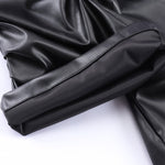 Ruched PU Leather Pants
