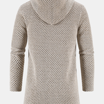 Long Line Textured Hooded Sweater
