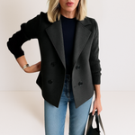 Martine™ - Elegant Jacket with Knitted Sleeves
