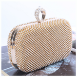 Margovil Sparkly Rhinestones Ring Clasp Evening Handbag