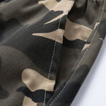 Camouflage Drawstring Cargo Shorts