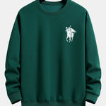 Pumpkin Headless Horseman Print Relax Fit Sweatshirt