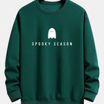 Spooky Season Ghost Print Relax Fit Sweatshirt