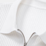 Striped Gradient Knitted Polo Shirt