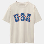 USA Print Drop Shoulder Oversize T-Shirt