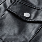 Zipper PU Leather Jacket