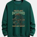 Cowboy Cat Print Relax Fit Sweatshirt