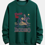 Western Cowboy Print Relax Fit Sweatshirt