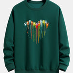 Dissolving Paw Heart Print Relax Fit Sweatshirt