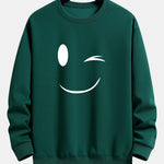 Smiley Face Print Relax Fit Sweatshirt