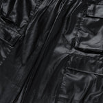 PU Leather Cargo Wide-Leg Pants