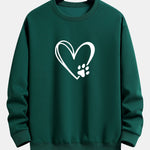 Heart Paw Print Relax Fit Sweatshirt