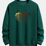 Dissolving Heart Print Relax Fit Sweatshirt