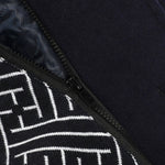 Quilted Lined Double Layer Detachable Scarf Neck Woolen Coat