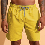 3 Pieces Contrast Waistband Swim Shorts