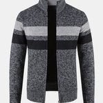 Striped Zip Up Sweater