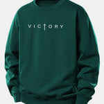 Victory Slogan Print Relax Fit Sweatshirt