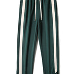 Relax Fit Milano Print Contrast Polo Sweatshirt & Slit Hem Stripe Pants