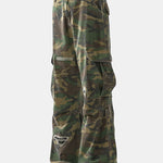 Baggy Fit Camo Ripped Wide Leg Pants