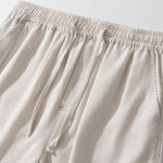 Waffle Button Up Shirt & Linen Cotton Blend Drawstring Shorts