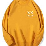 Smiley Print Cotton Sweatshirt