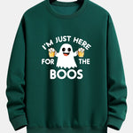 Beer Ghost Print Relax Fit Sweatshirt