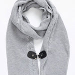 Detachable Scarf Neck Sweater