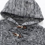 Horn Button Hooded Sweater