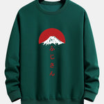 Mount Fuji Print Relax Fit Sweatshirt