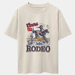 Western Cowboy Print Drop Shoulder Oversize T-Shirt