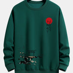Ink Landscape Sunset Print Relax Fit Sweatshirt