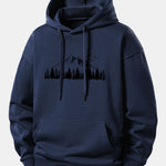 Mountain Nature Print Relax Fit Hoodie