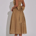 Sexy Off-shoulder Backless Bow Sexy Maxi Dress