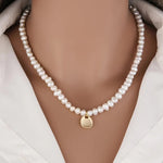 Oversized Pearl Star Necklace