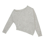 Casual Loose Long Sleeves Solid Color Off-The-Shoulder Sweater Tops