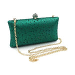 Emerald Green Full-Diamond Chain Bag