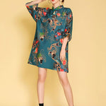Artistic Retro Printed Short Cheongsams