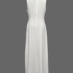 Sleeveless Solid Color Round-Neck Maxi Dresses