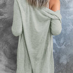 Casual Button Front Open Front Cover Up