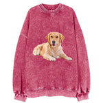Golden Retriever Laying Down Vintage Sweatshirt