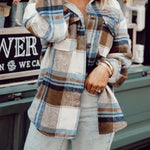 Crash Into Your Heart Plaid Shacket