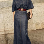 Half Sleeves Loose Buttoned Lapel Blouses&Shirts Tops
