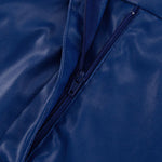 Skinny Leg Straight Leg High-Waisted Solid Color Split-Joint PU Pants Trousers