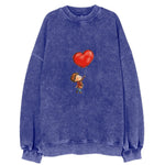 Heart Balloon Adventure Vintage Sweatshirt